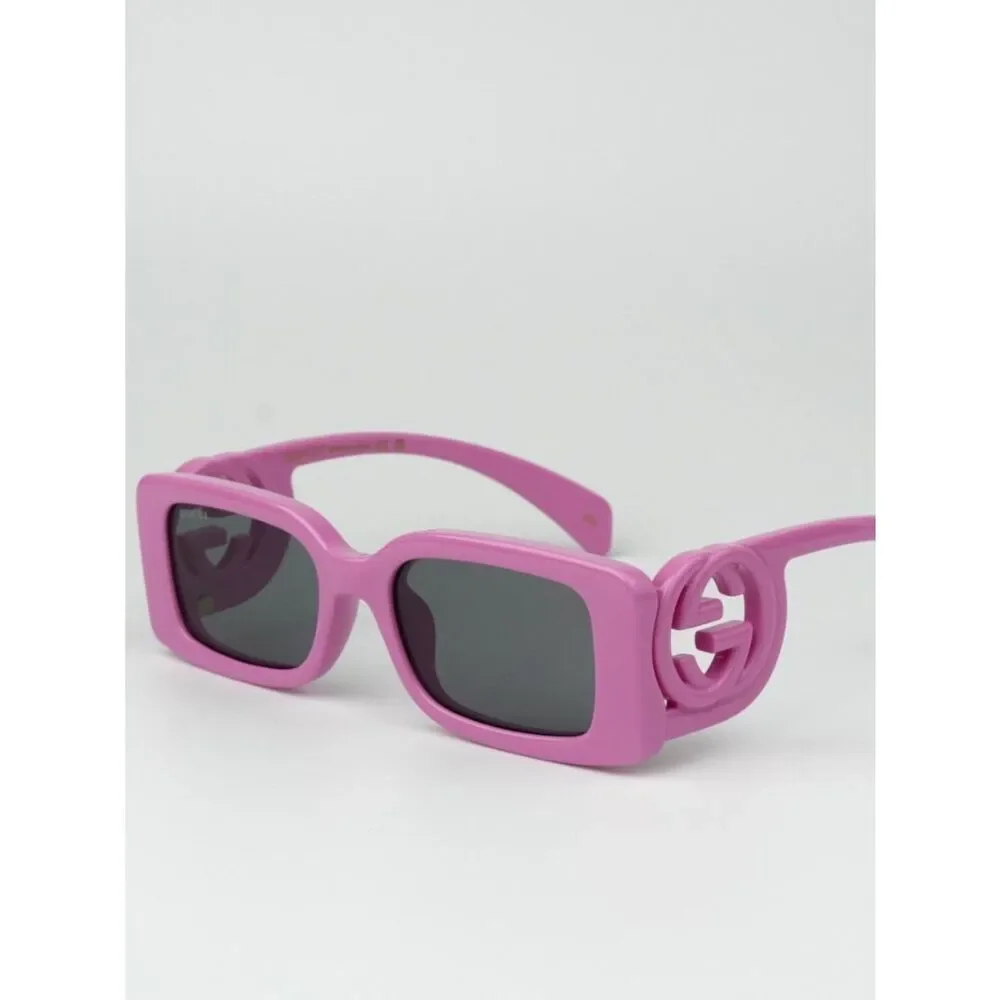 NEW Gucci GG1325S 006 Pink Grey Rectangle Unisex Sunglasses GG 1325S